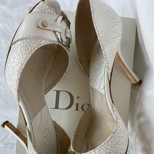 vintage white dior heels